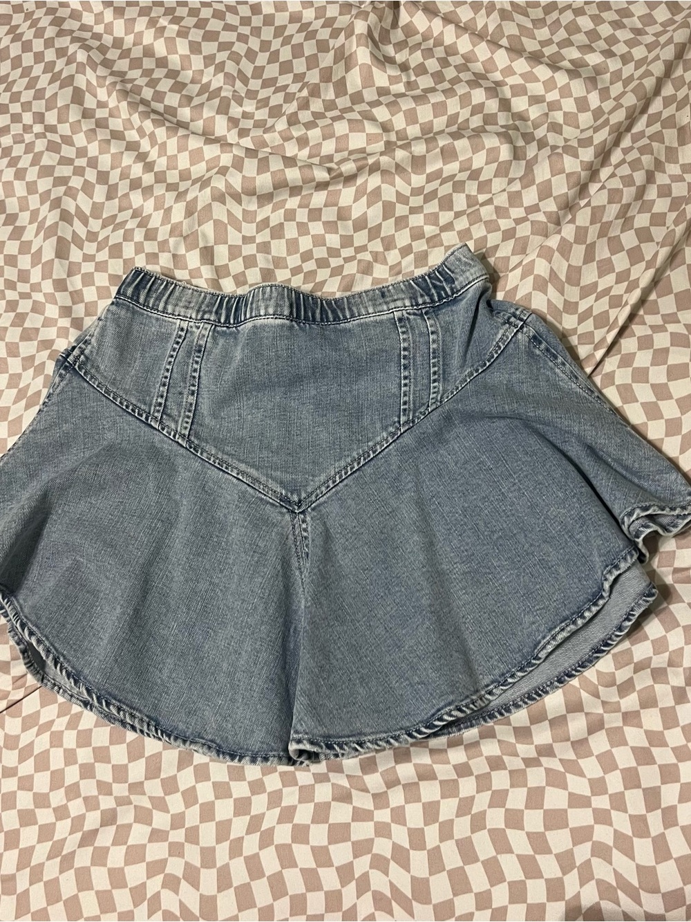 aerie denim corset skirt